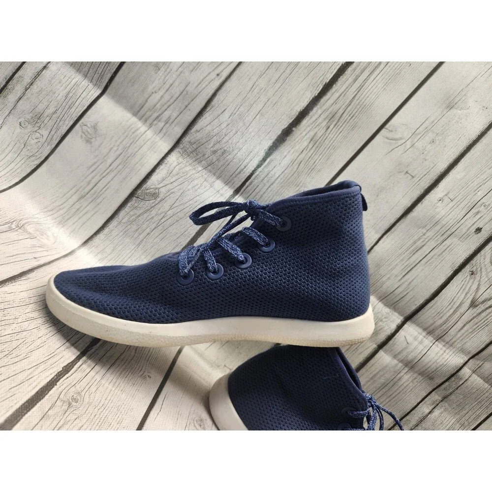 ALLBIRDS Tree Toppers Mens 10 High Top Knit Shoes Sneakers Navy Blue Lightweight